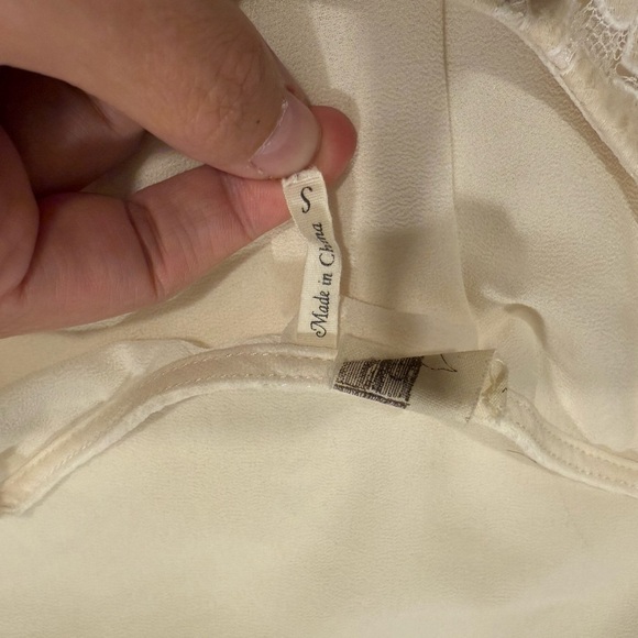 Cream Embellished Crop Blouse - Picture 3 of 3